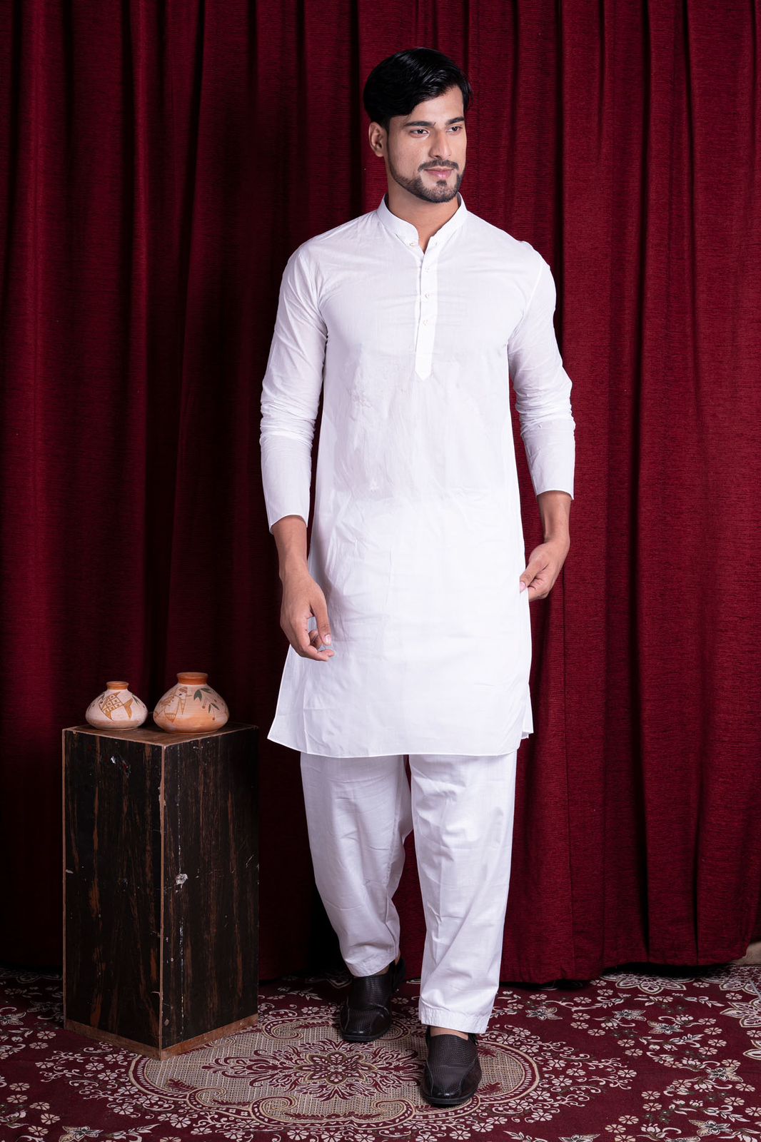 COTTON CASUAL KURTA WHITE